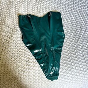 Savage X Fenty Teal Patent Strapless Bodysuit
